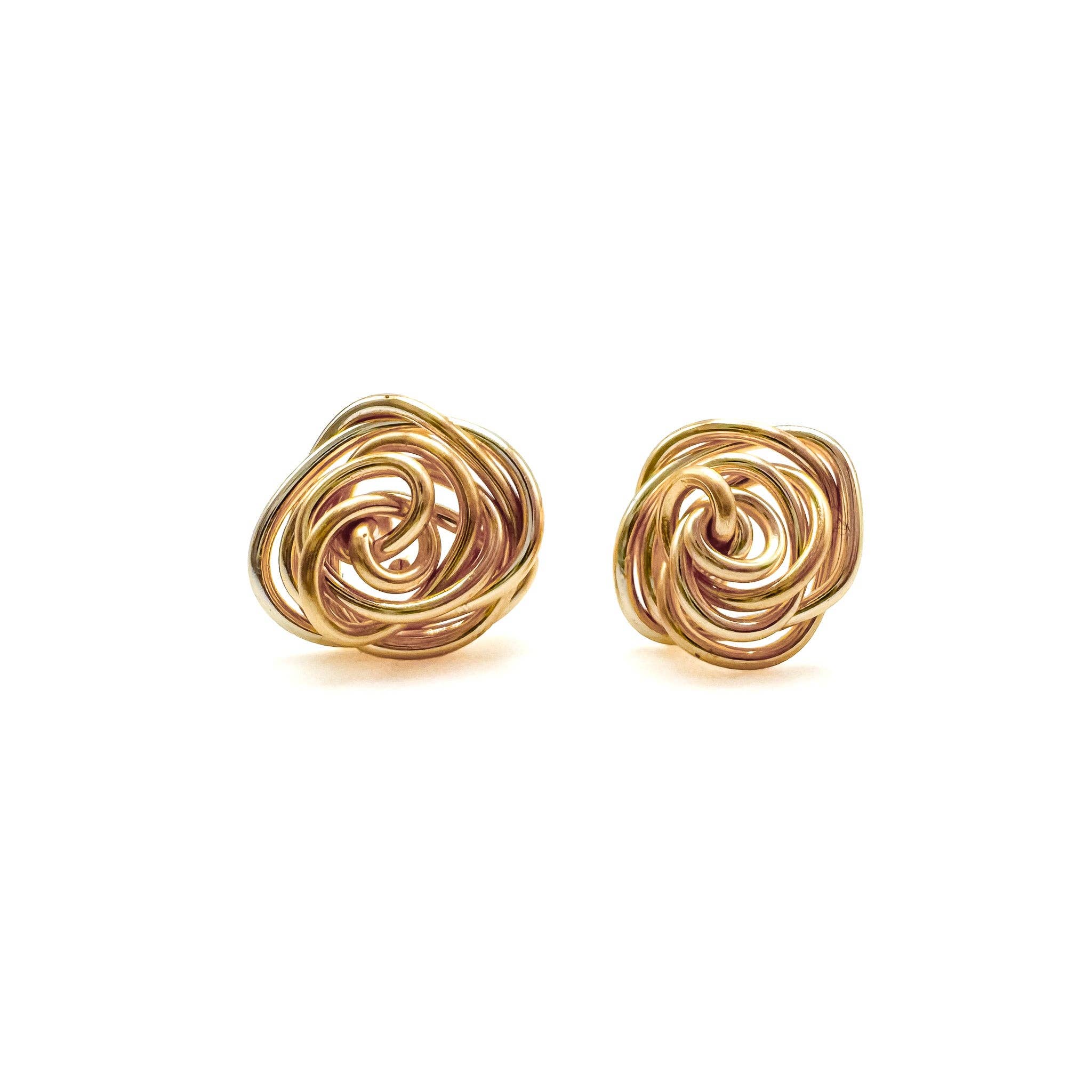 Alegria Accessories Inc. - Wholesale Stud/Post Earrings - Rosette gold stud earrings0