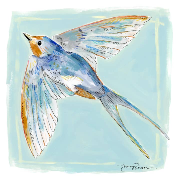 "Barn Swallow" Print for wholesale by Lucy Reiser Fine Art