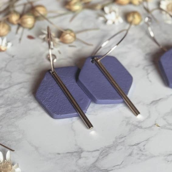 Quirks of Art co. - Wholesale Dangle Earrings - Clay and Brass Earrings | Cleo0