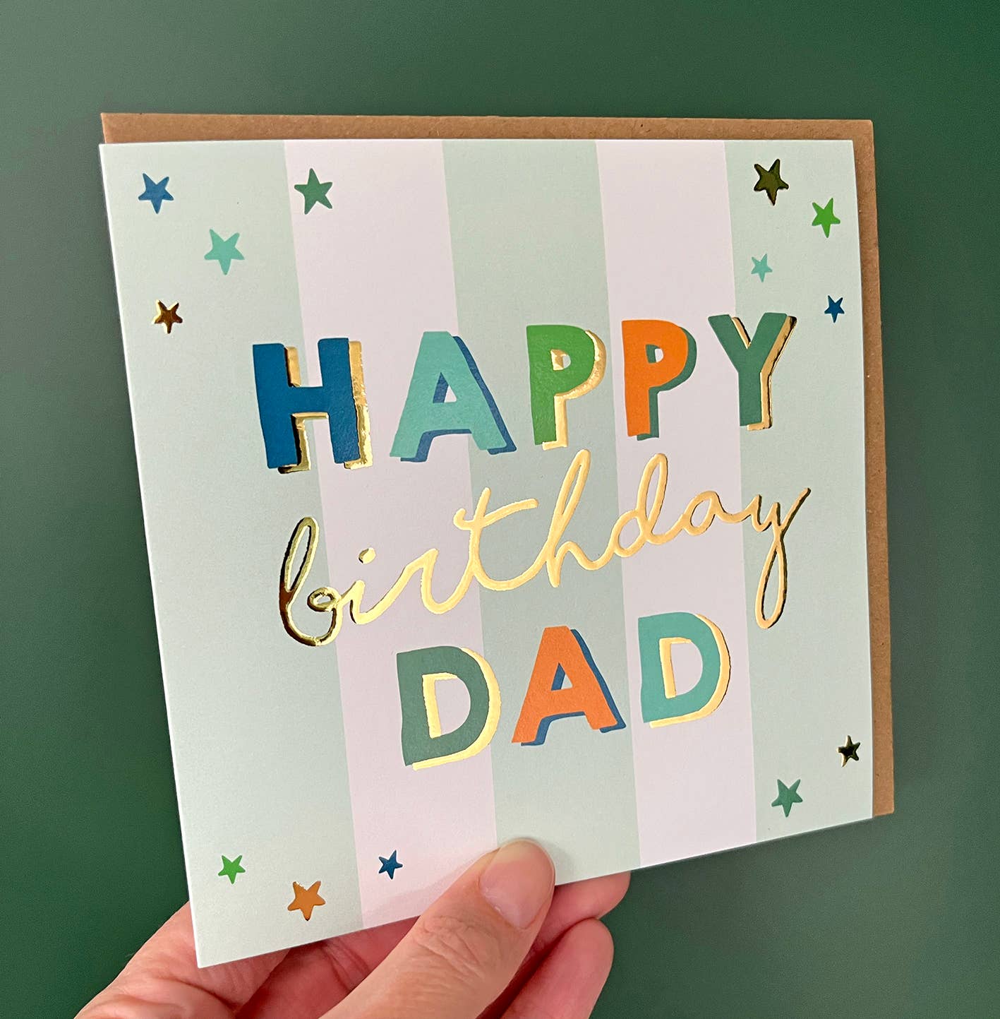 Michelle Fiedler Design – wholesale Birthday card – Celebration Dad Birthday Gold Foil2
