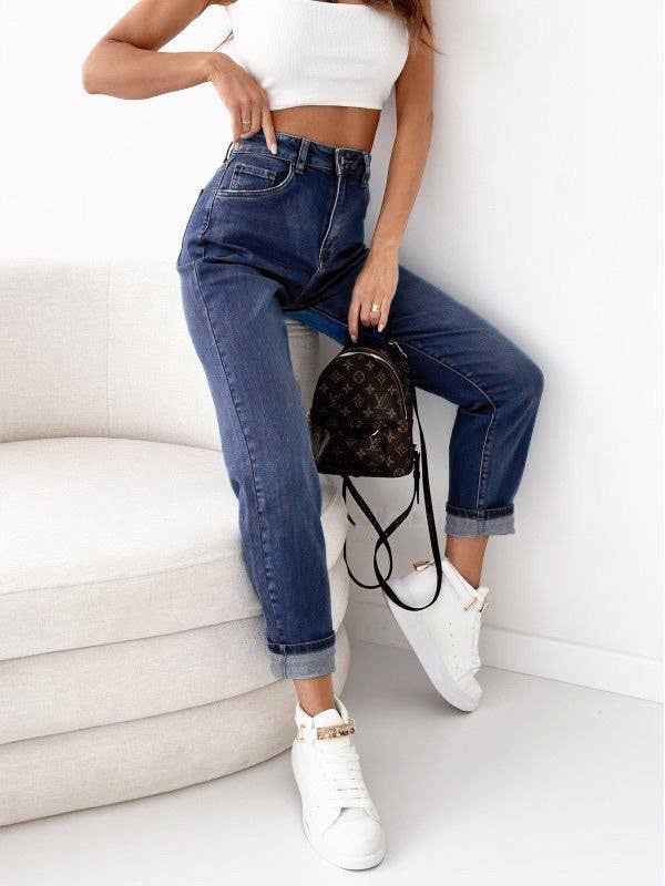 ESTEE BROWN - Wholesale Jeans - Women's - Women's Mom Fit Stretch Jeans5