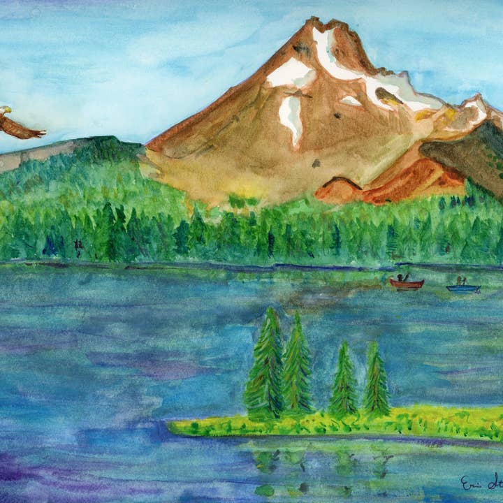 Sparks Lake Fine Art Print for wholesale by Heart Compass Creative