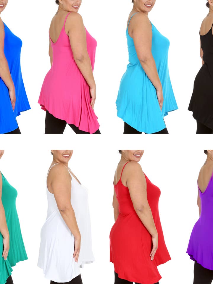 Débardeur grande taille extensible à fines bretelles 1288 pour la vente par NOUVELLE