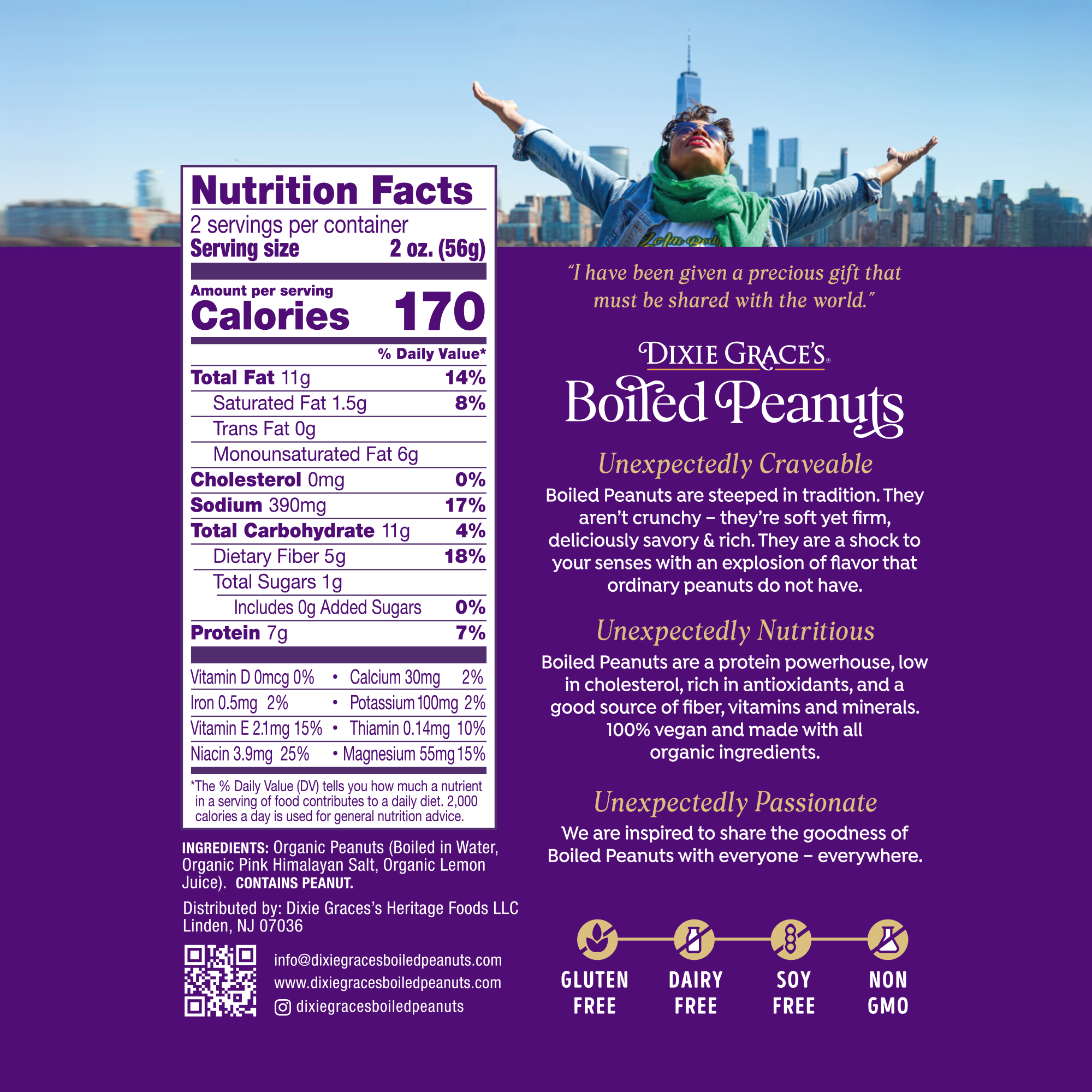 Dixie Grace's Boiled Peanuts - Wholesale Nuts - Dixie Grace's Boiled Peanuts 4oz Original - 12-ct Case1