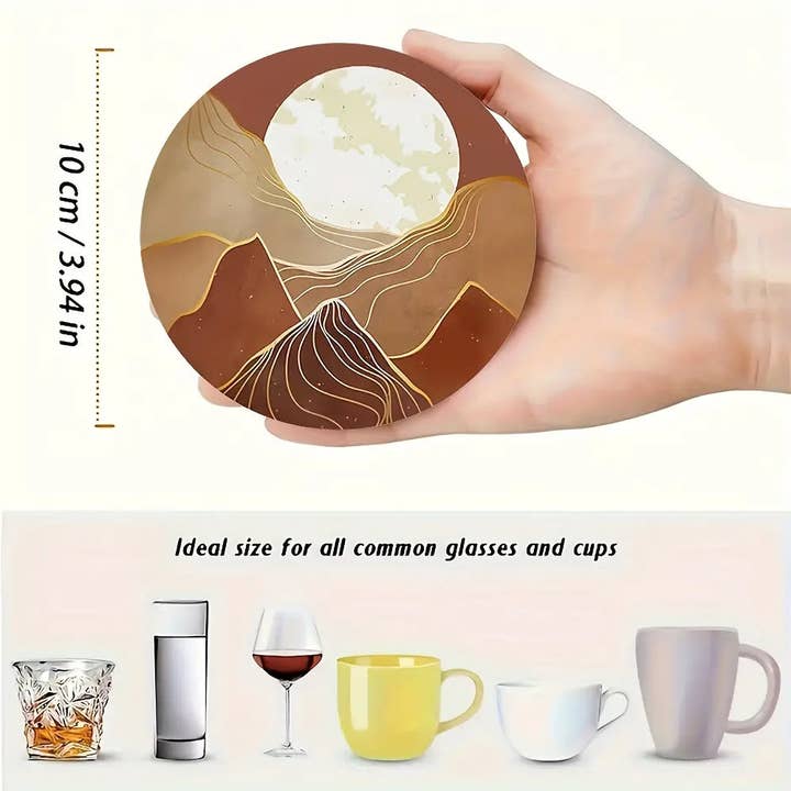 Huis Van Merken - Wholesale Coasters - 6pcs Set Bohemian Style Wood Coasters for Drinks3