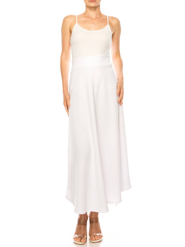 MOA COLLECTION - Wholesale Skirt - Women's - Women's Casual Solid Flare A-line Long Skirt36