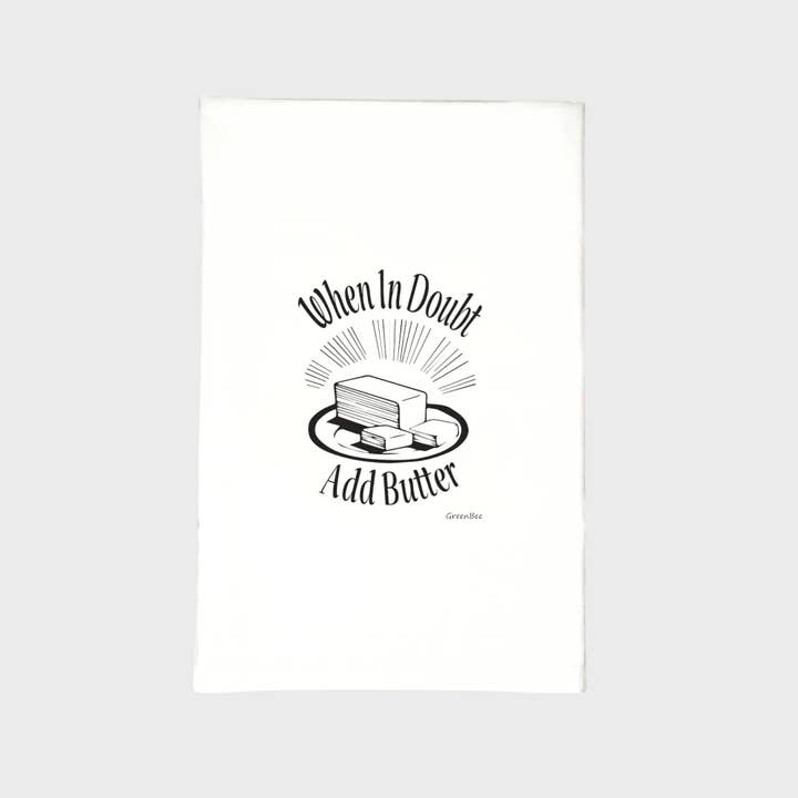 Butter Kitchen Towel | Tea Towels | Funny Dish Towels for wholesale by Green Bee Tea Towels