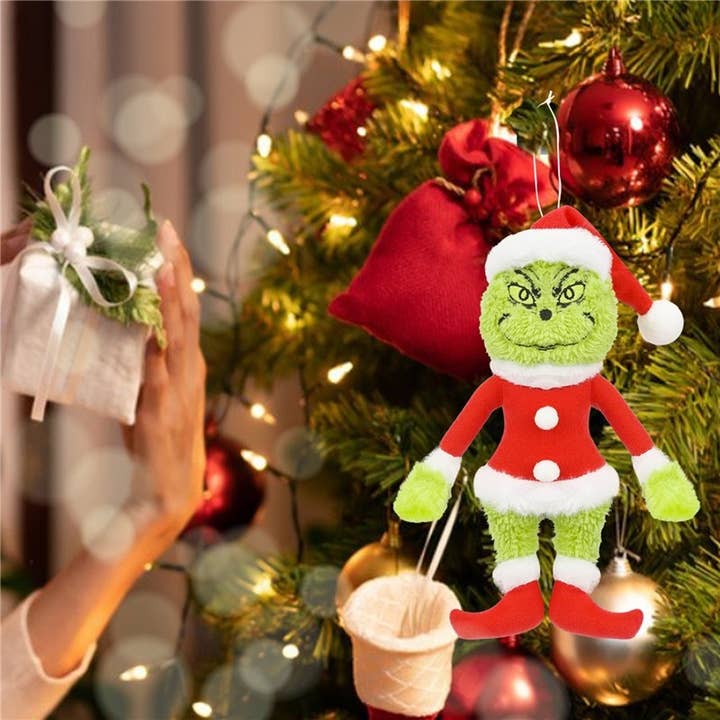 Enfeite de árvore de Natal dos desenhos animados Grinch por atacado de FurDecoration