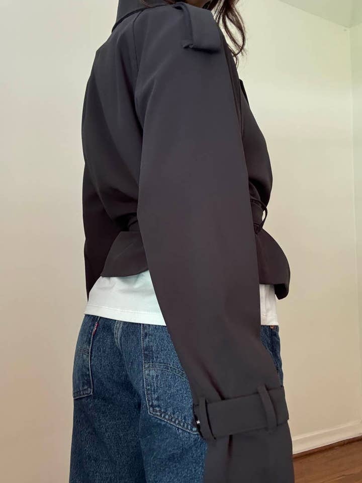 Et Clet - Wholesale Trench Coat - Women's - Cropped Trench Coat