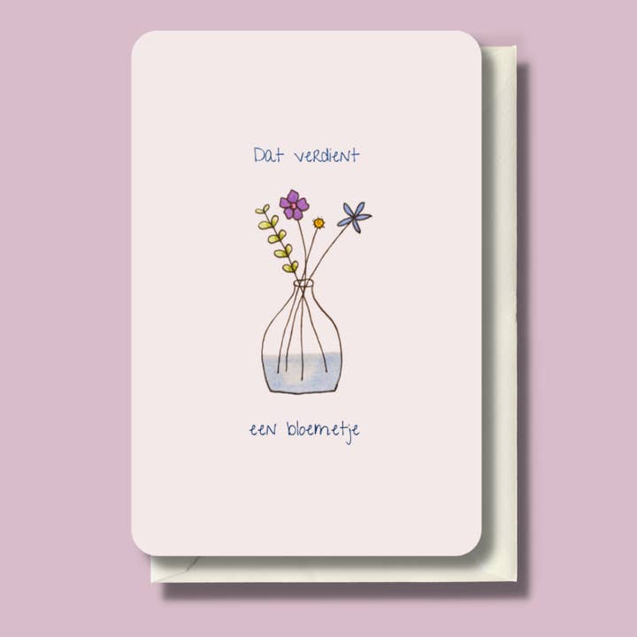 lykønskort - det fortjener en blomst for engroshandel hos Tsjilp