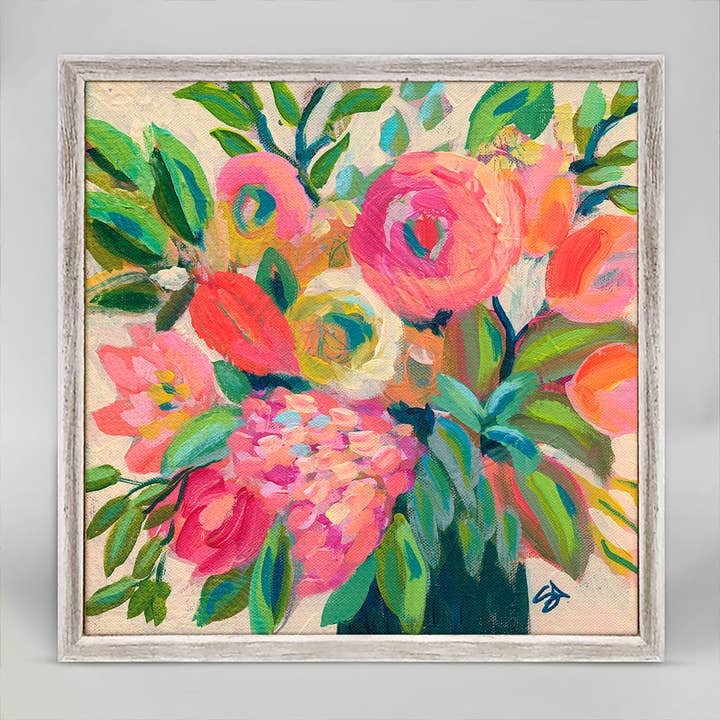 Peach Blossom Mini Framed Canvas for wholesale by GreenBox Art