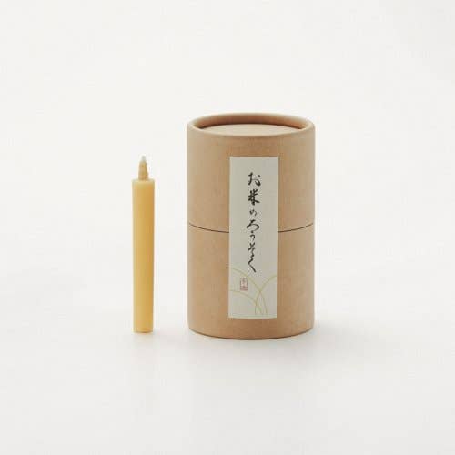WAROSOKU DAIYO - Wholesale Tapered Candle/Candlestick - Rice Wax Candle h80mm