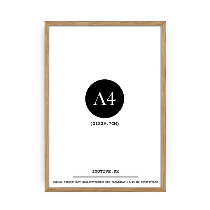 A4 (21X29,7CM) - light wooden frame with plexiglass for wholesale by IMotive