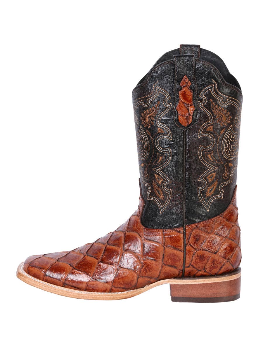 El General Western Wear - Wholesale Cowboy Boots - Men's - El General Rodeo Boot - Imitación  Pirarucu - Cognac 417931