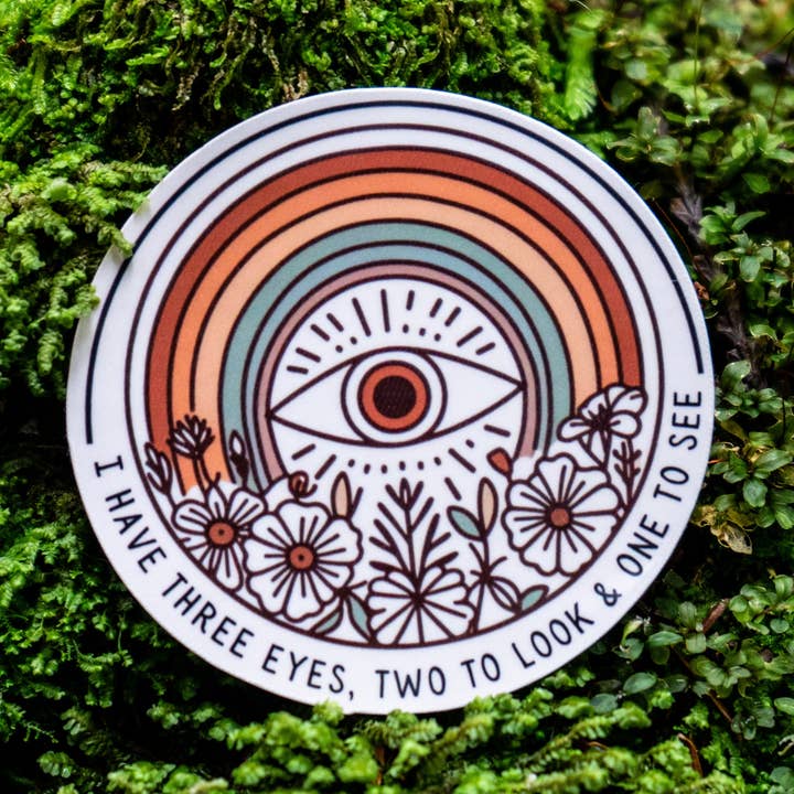 Mindful over Mind Full - Wholesale Sticker - Third Eye Chakra Sticker | Yoga Sticker | Chakra Sticker0