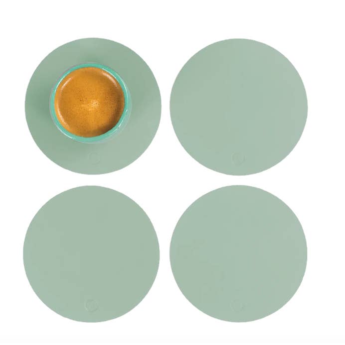 Ruca Round Coasters (x4) Mint for wholesale by Vacavaliente