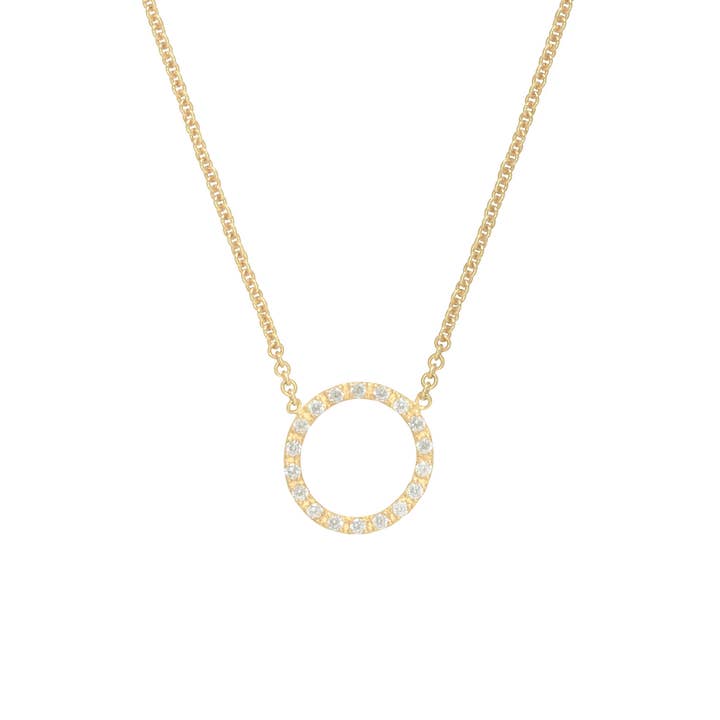 CZ-ATENEA NECKLACE/GOLD for wholesale by Claudia Navarro Jewelry USA