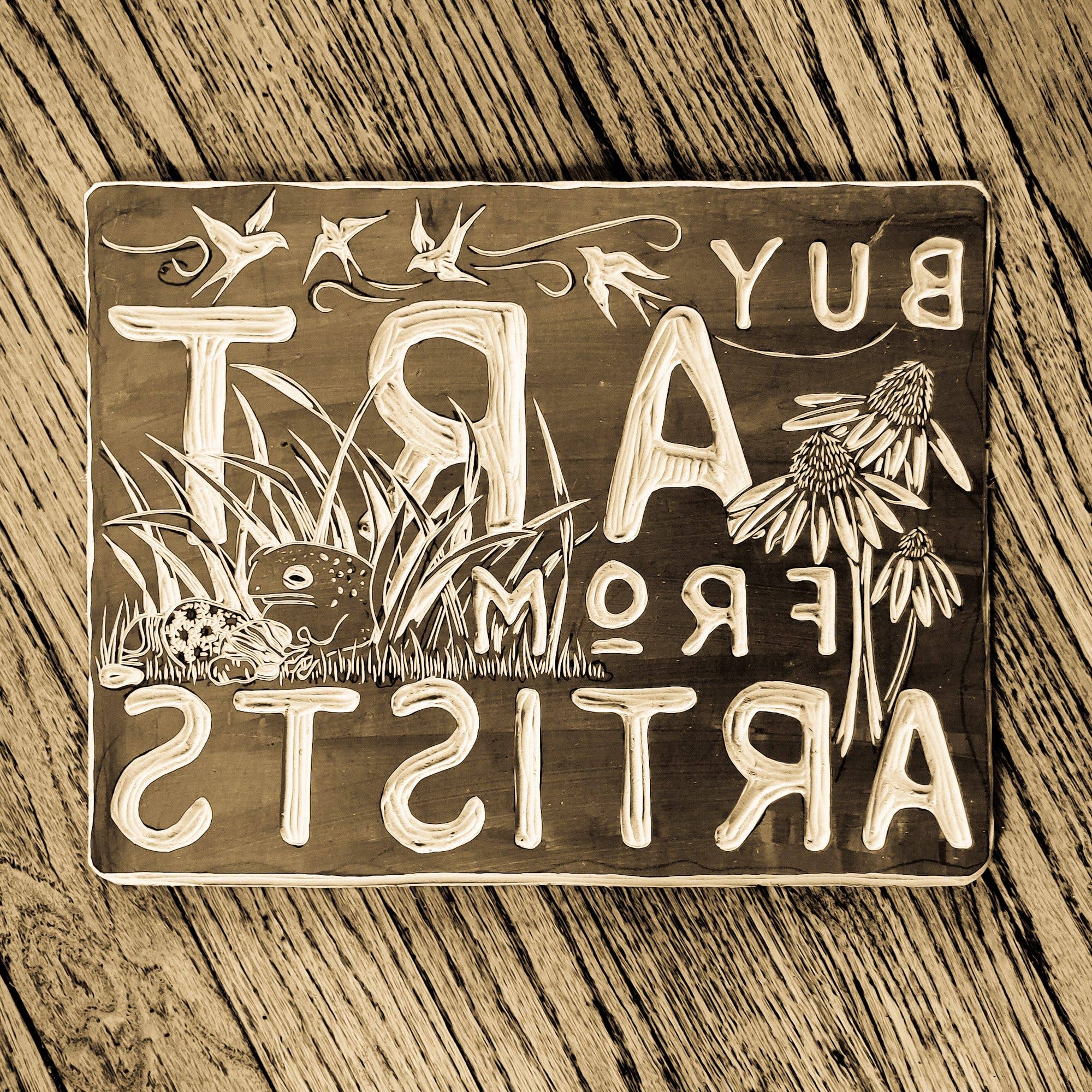 Big Mitten Linocuts - Wholesale Art Print - Buy Art from Artists Linoprint2