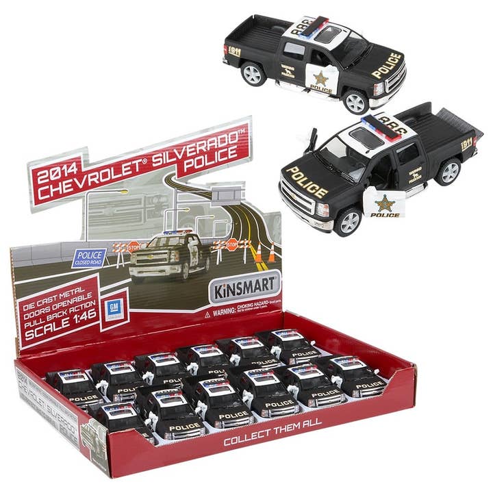 La Luna Bella - Toys - Wholesale Toy Car/Truck - Kids - 5" DIE-CAST 2014 CHEVY SILVERADO POLICE - LLB Toys
