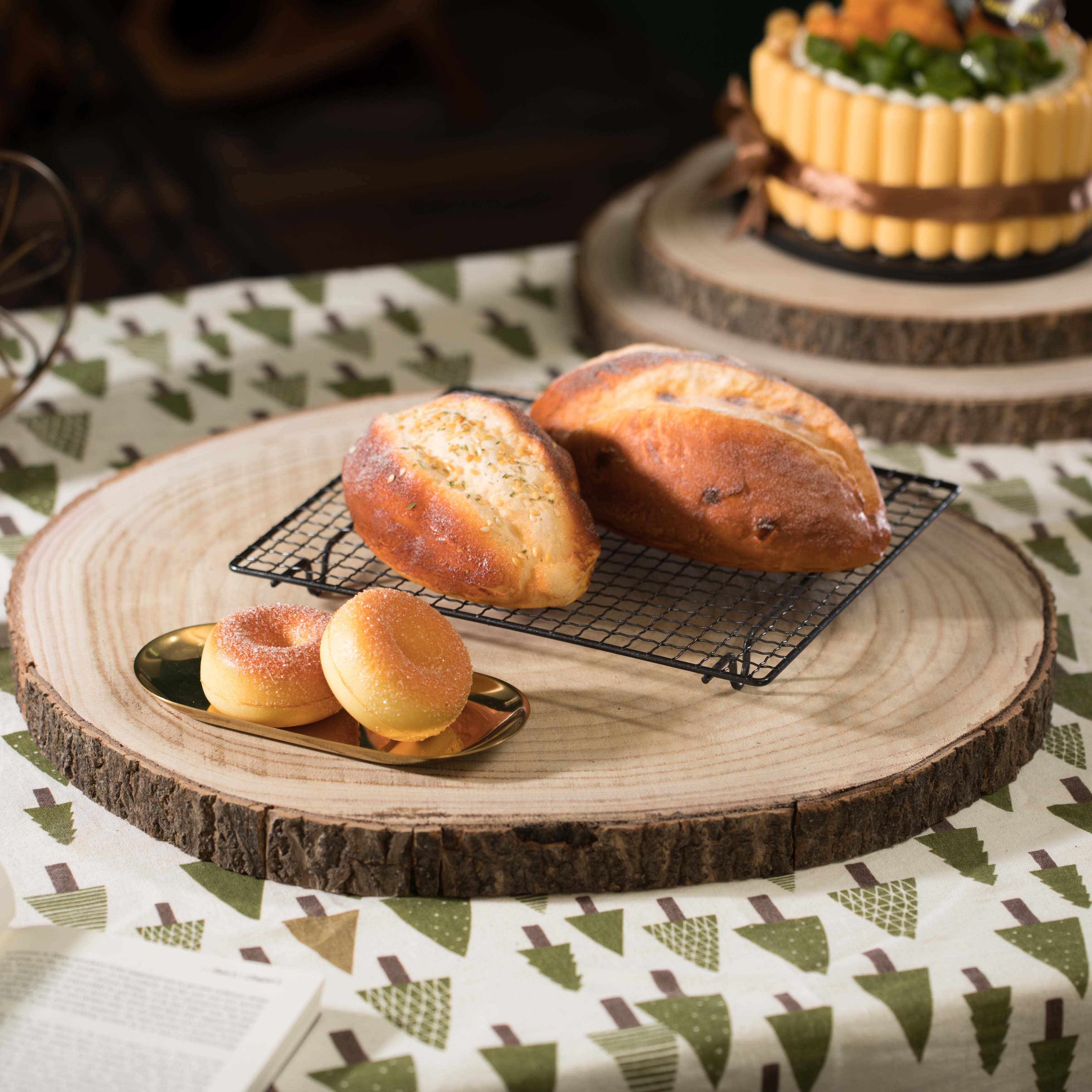 Quickway Imports - Wholesale Decorative Tray - Natural Wood Slabs Rustic Ornament Slice Tray Table Charger21