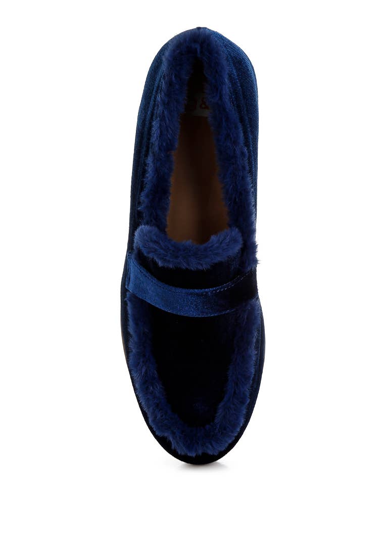 Rag Company - Wholesale Flats/Loafers - Women's - Bastian Fur Detail Velvet Loafers8