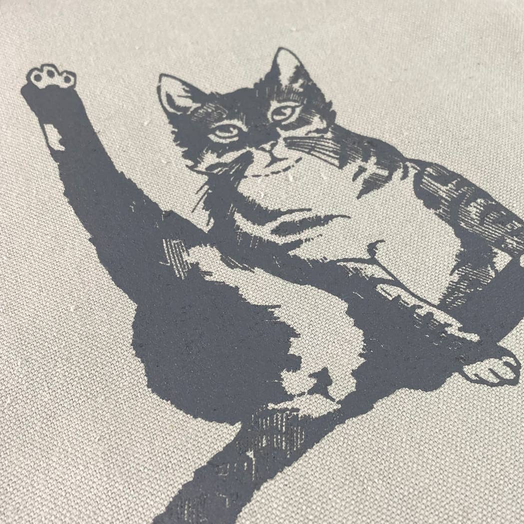 Rx Letterpress – Engroshandel Tote bag - Unisex – Kat spiller violin | Cat Butt | Sjov katteelsker lærred Tote5