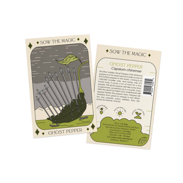 Sow the Magic - Wholesale Plant Seeds - Ghost Pepper Tarot Garden + Gift Seed Packet5