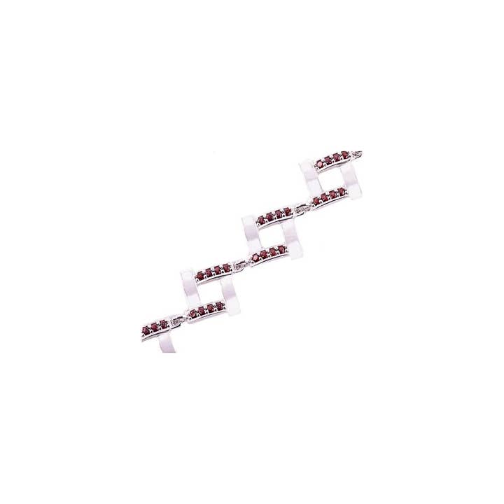 Bracelet with Square Garnet Stone for wholesale by Madeka e.U.