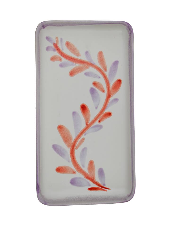 Strokes of Irony Stoneware Tray for wholesale by Pó de Barro