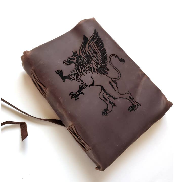 Griffin Leather Journal med ledning, håndlavet uforet papir for engroshandel hos Lyoncraft
