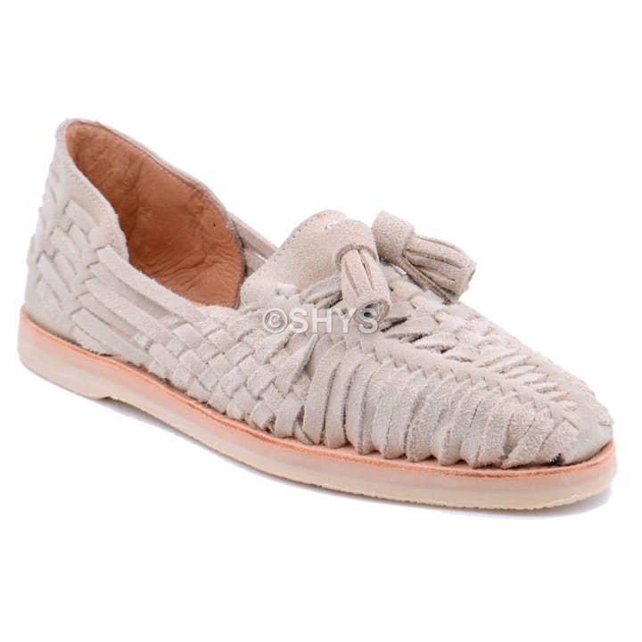 Leather Mexican Sandals For Man Gray Suede Cds-018-2 for wholesale by SHYS