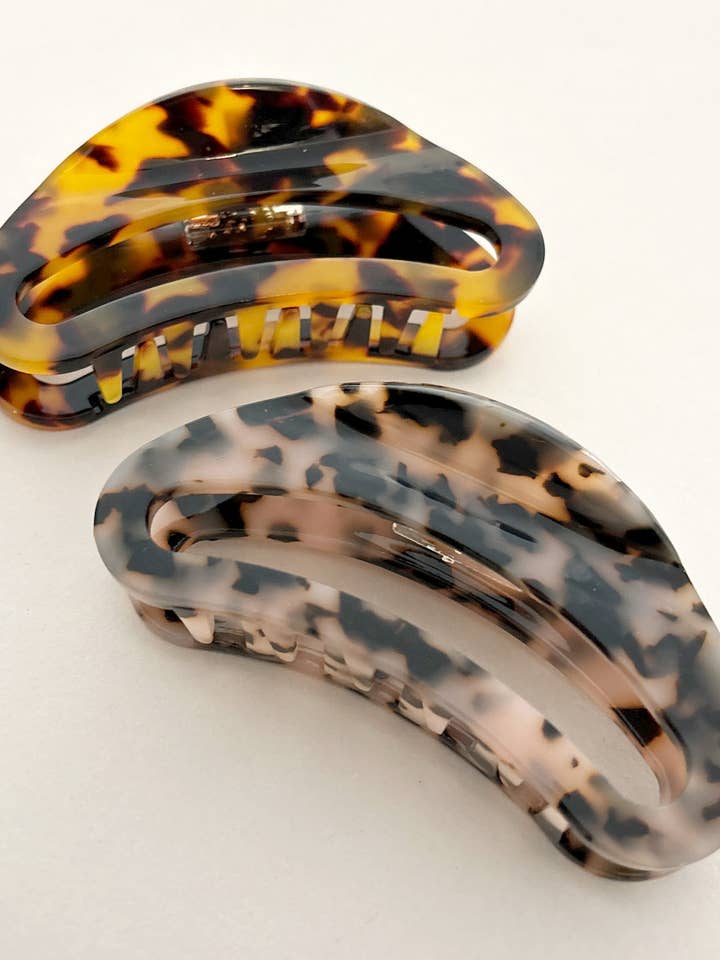 Oval tort hårkloklemme (2col) for engroshandel hos Angels Whisper Accessories