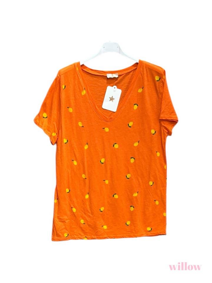 MOONSUN - Wholesale T-Shirt - Women's - Lemon printed T-shirt