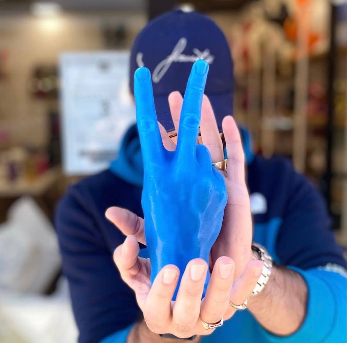 CandleHand (Free Duties for US) - Wholesale Novelty Candle - Peace Candle - 8''Tall - Realistic Skin Texture - 2 Wicks10