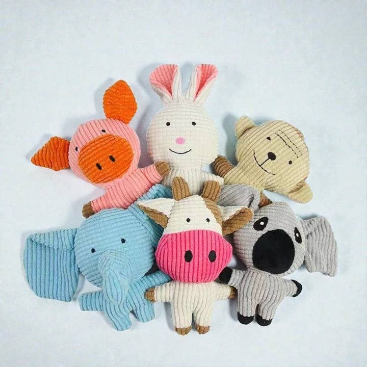 Plush Animal Squeaky Chew Toy for Dogs & Cats for wholesale by SnowBall (We Cover Import Duty to USA)