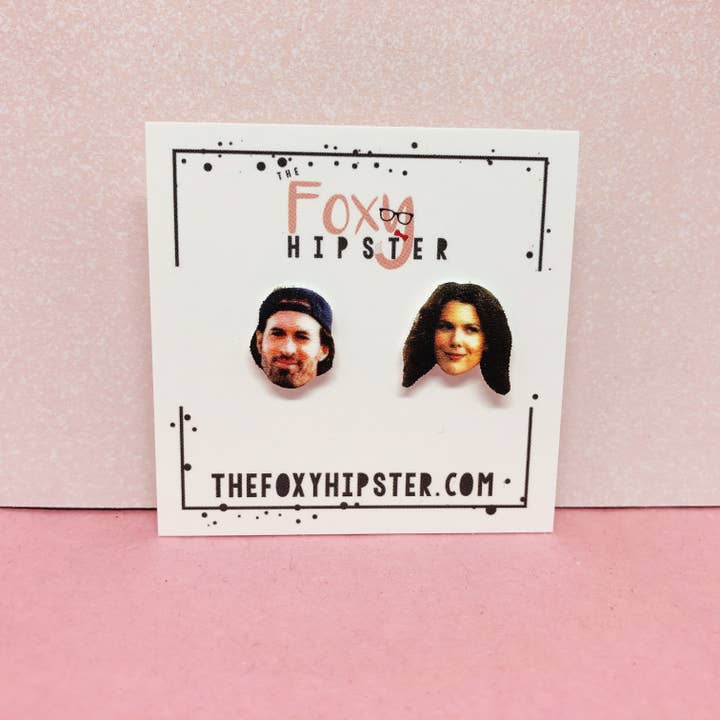 The Foxy Hipster - Wholesale Stud/Post Earrings - Luke and Lorelai Stud Earrings