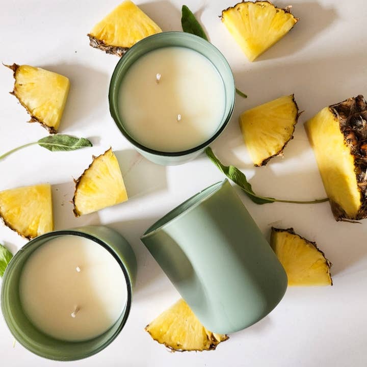 Pineapple + Sage for wholesale by LJcandlesshop