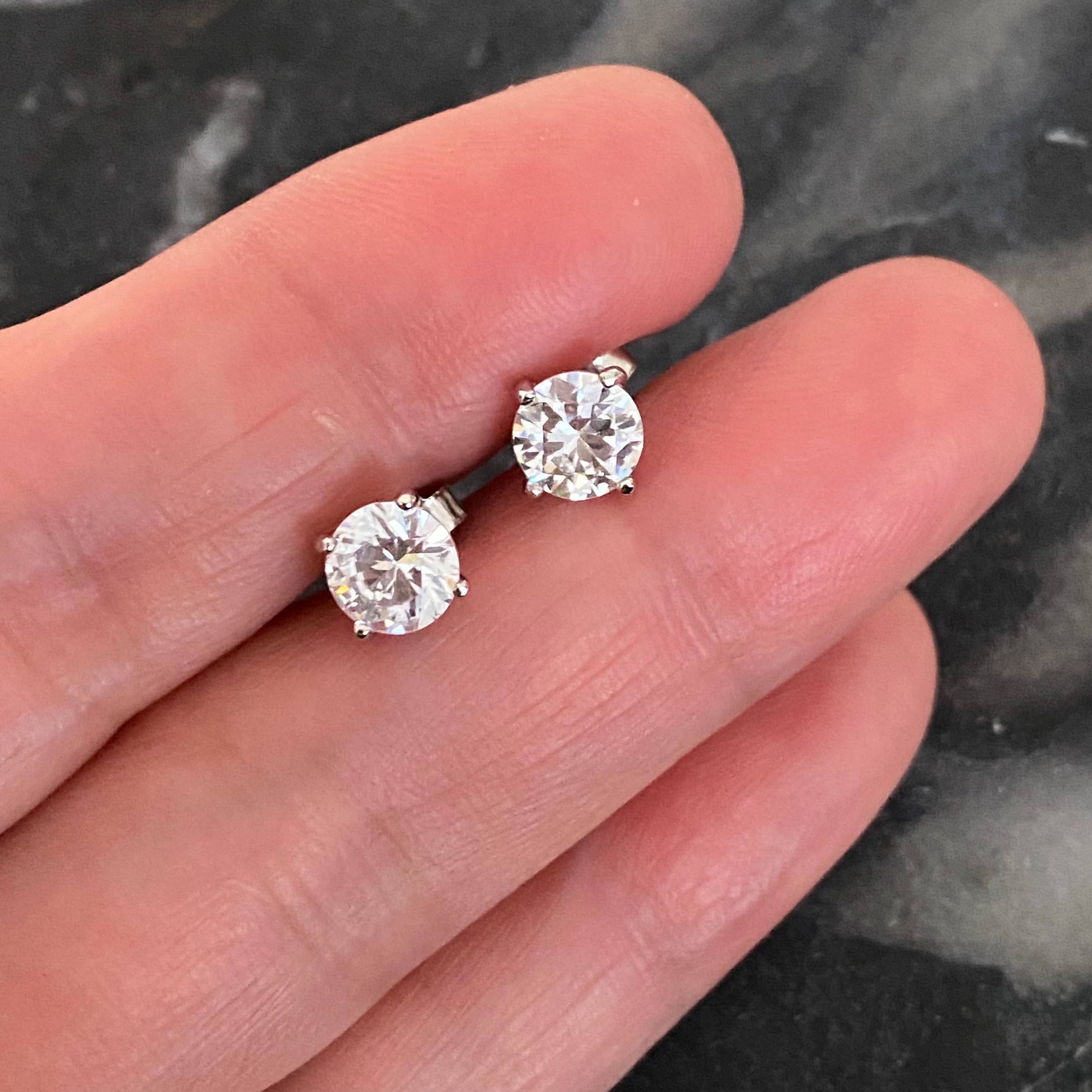 Ellison+Young - Vente Clous d'oreille - Clous d'oreilles en argent sterling taille brillant2