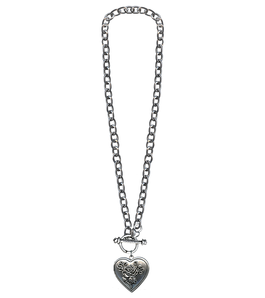 Classic Hardware - Wholesale Locket Necklace - Heart Locket Toggle Chain Necklace 1