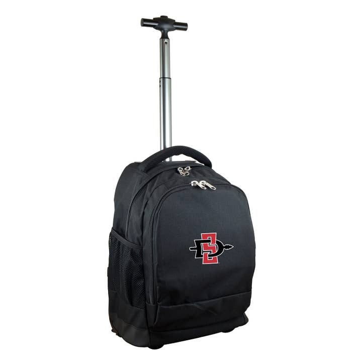 NCAA San Diego State Aztecs 19" Premium Wheeled Backpack for wholesale by Mojo Licensing