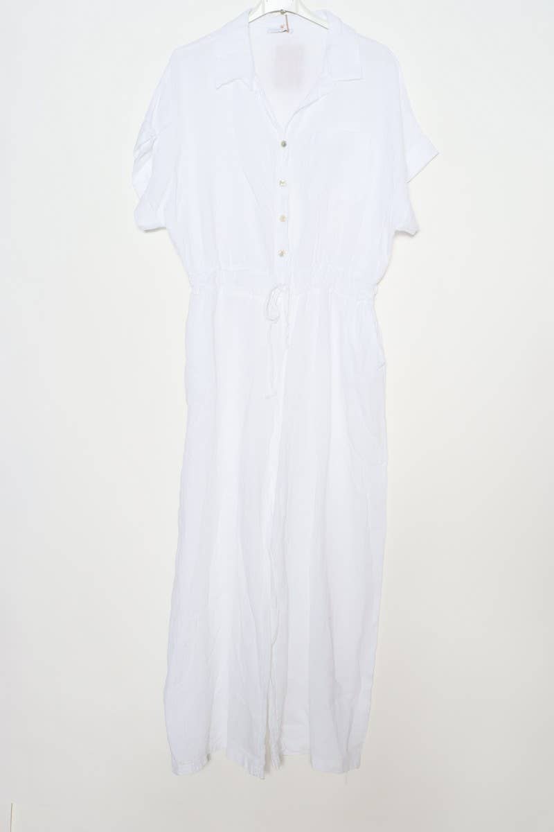 LÉA & LUC – Macacão - Mulher por atacado – Macacão feminino 100% linho REF.2190214