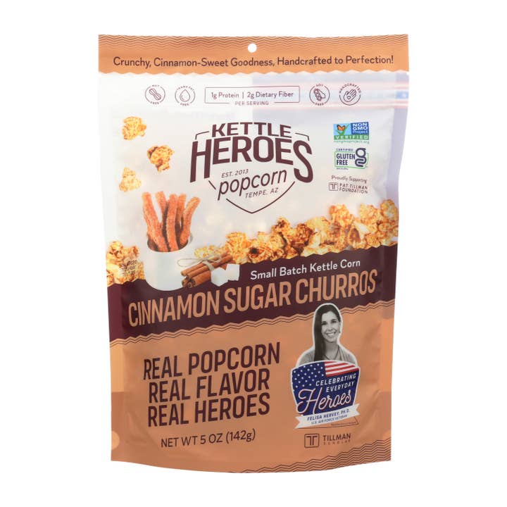 Kettle Heroes Artisan Popcorn - Wholesale Popcorn - Cinnamon Sugar Churros Kettle Corn