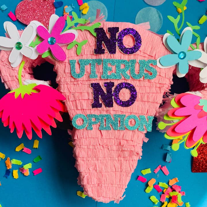 Personalized Uterus Mini Piñata for Reproductive Advocacy for wholesale by My Soiree Designs