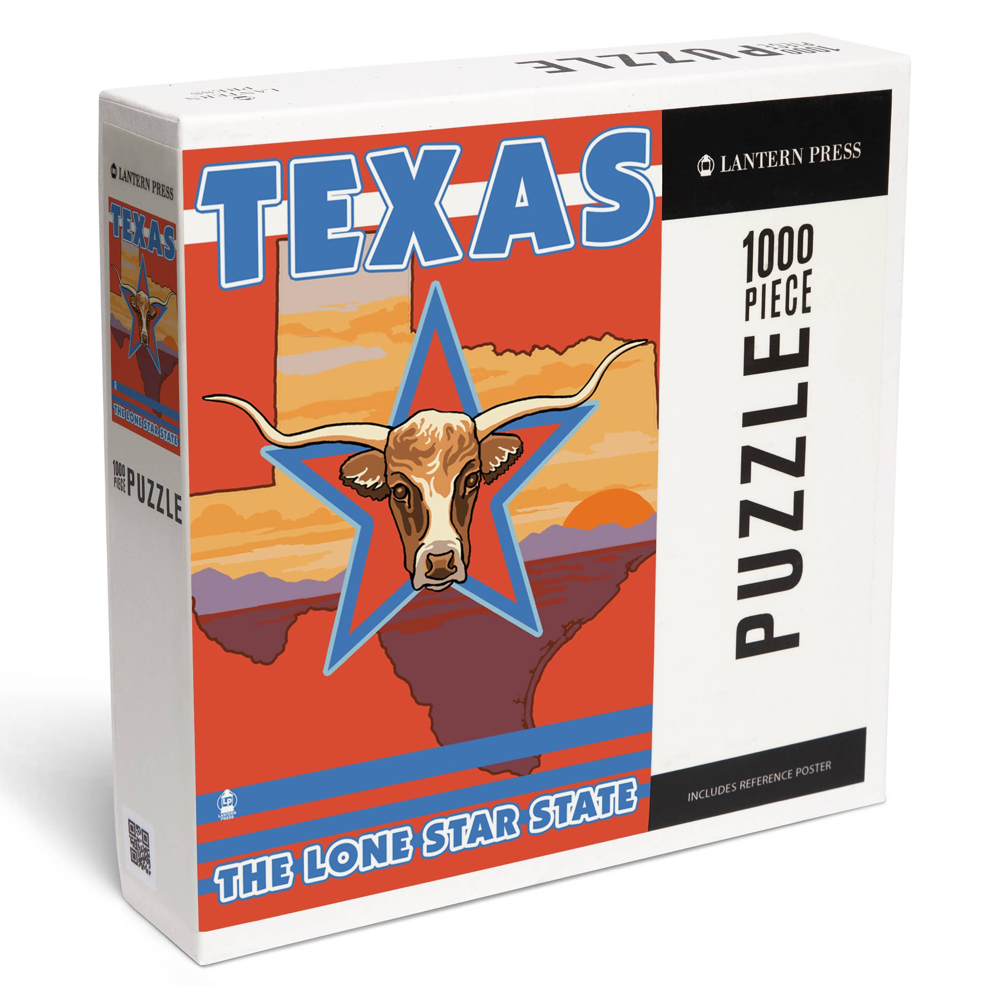 Lantern Press - Wholesale Puzzle - Adult - 1000 PIECE PUZZLE Texas, Longhorn Bull0