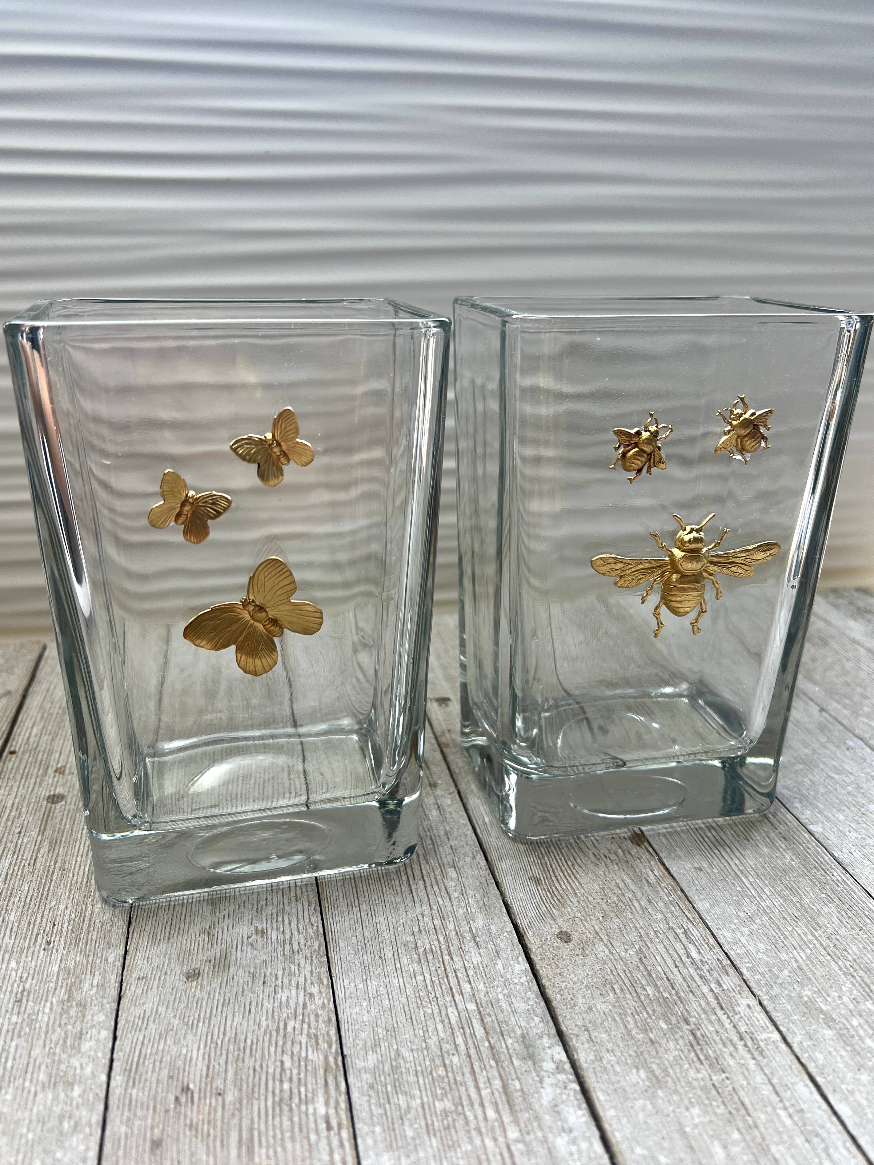 Ten Twenty Six Designs - Wholesale Vase - Butterflies or Bees Glass Vase 1