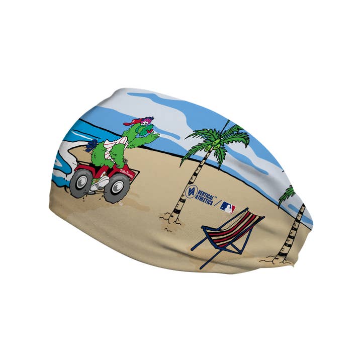 Multi Phillies Cooling Headband: Phanatic on the Beach for wholesale on Faire