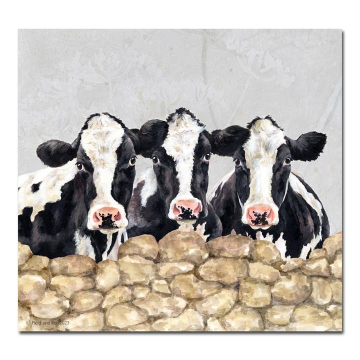 Glaskärnbräda med frisisk ko-motiv för wholesale av Field and Fur Gifts