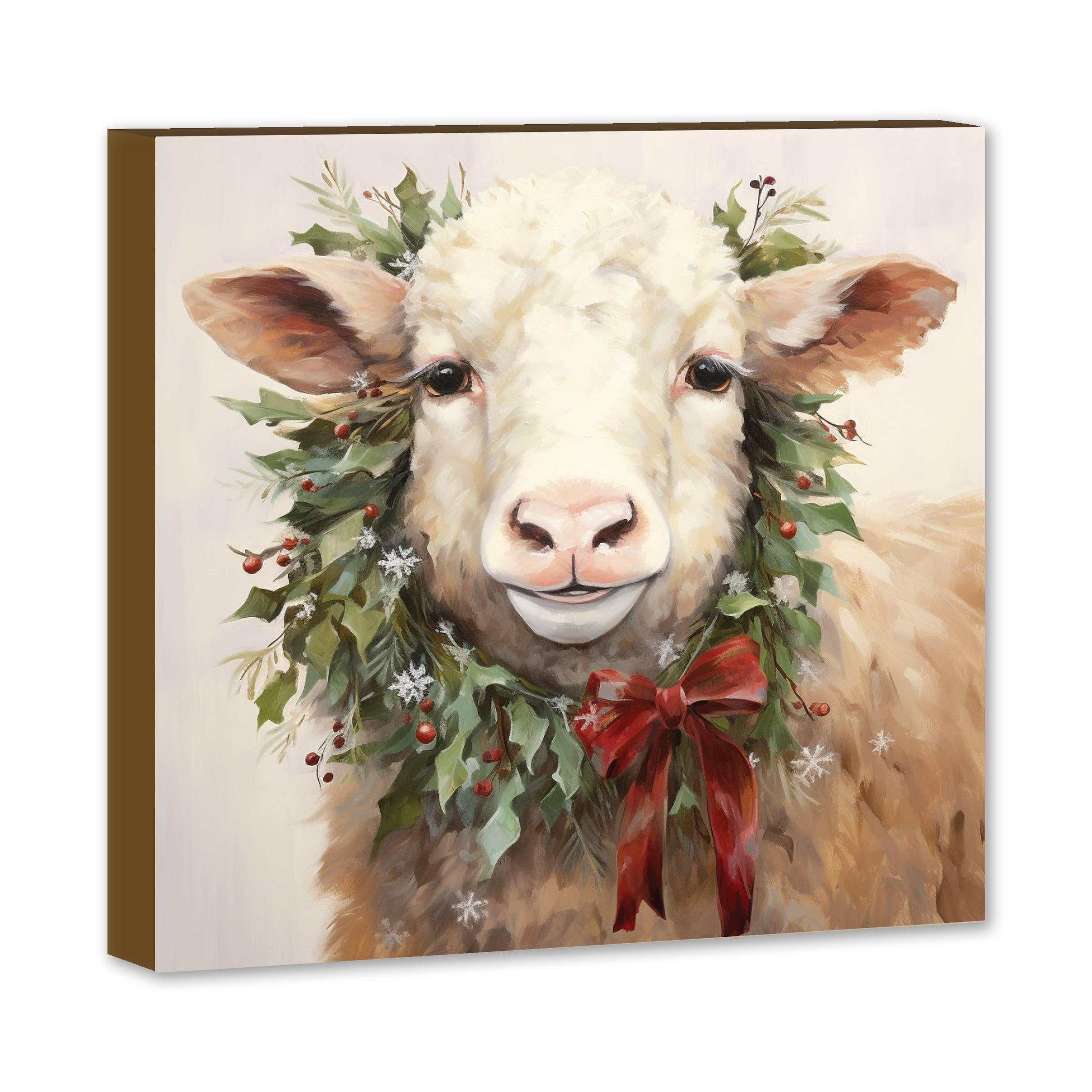 LifeSong Milestones - Wholesale Christmas Decoration - Highland Cow Christmas Decor Rustic Holiday Shelf Sitter0