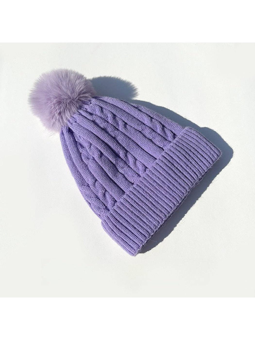 Funkyrel® Atzbranding Limited – wholesale Beanie – Women's – Haila - Women's Cable Knitted Beanie with Pom Pom5