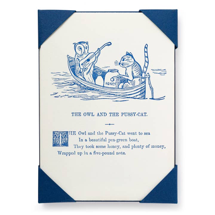 Owl & the Pussy Cat | Small Cards | 5-Pack for wholesale by Archivist Gallery | UK